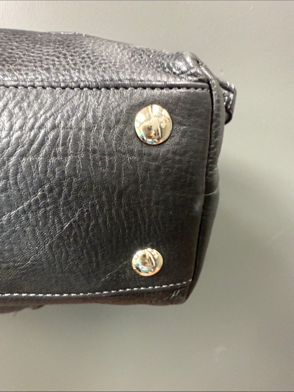 Vintage Coach Penelope Pebbled Leather Turnlock Satchel - Black-EUC - Picture 9 of 13